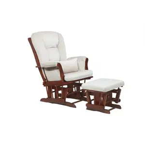 Afg Baby Furniture  Alice Glider Chair & Ottoman with Pillow, Espresso