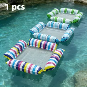 New Colorful Water Float Adult Hammock, 4-In-1 Multi-Function Pool Toy, Lounge Chair Float, Ideal for Adult Vacation Relaxation