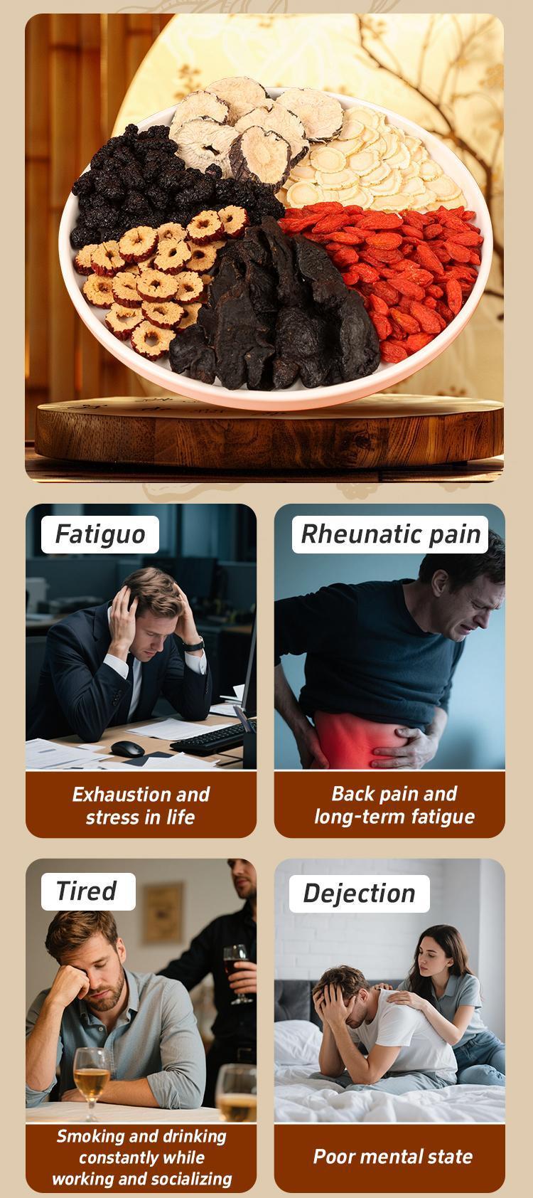 Kidney Tea Formula Ginseng Five Treasure Tea 2PCS (5g x 30 Bags x 2) Natural Herbal Kidney Support Tea for Men & Women Traditional Chinese Wellness Beverage Detox Cleanse Organic Ingredient Daily Healthy Tea Value Pack