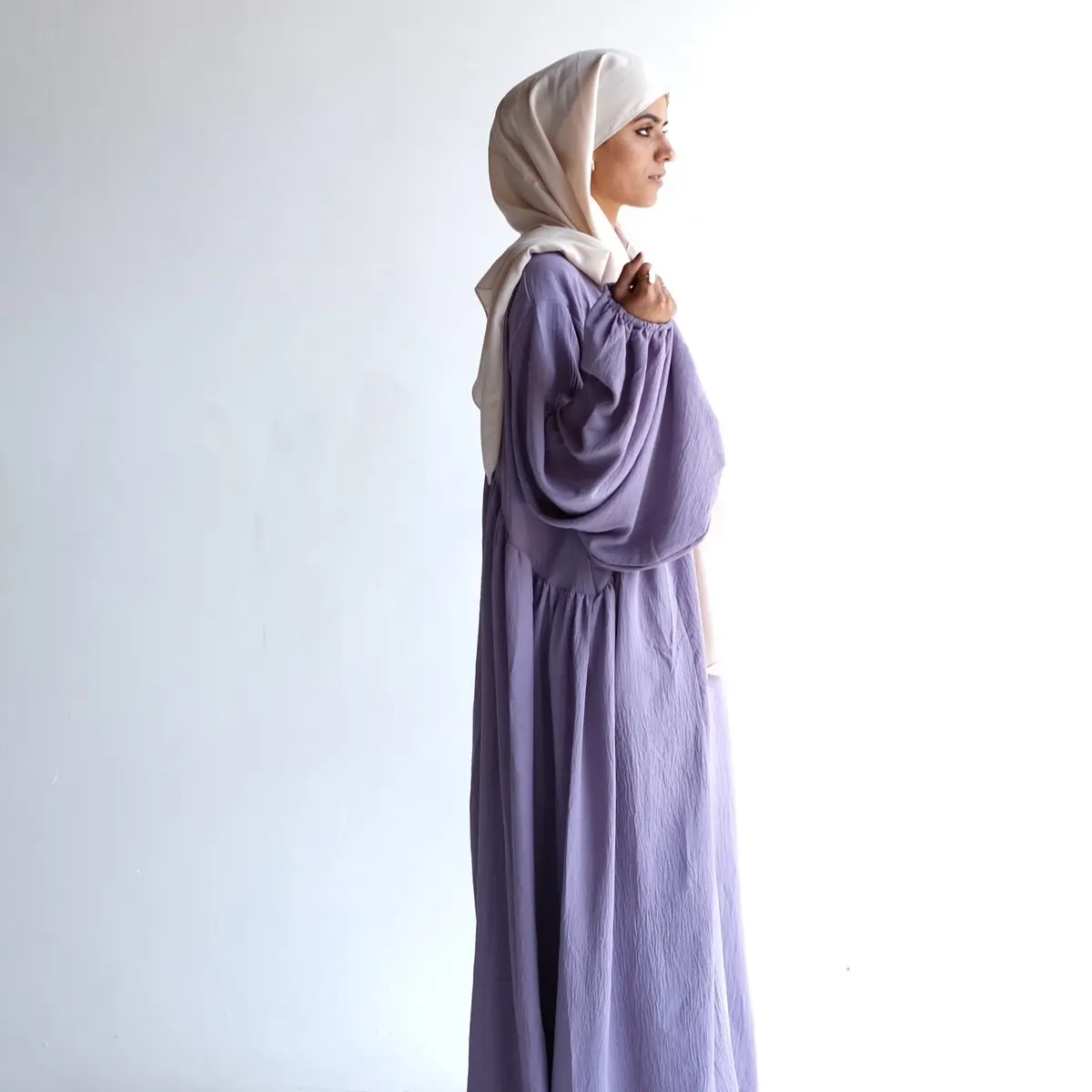 Lyla Abaya lilac - Length 145 cm, Comfortable Fit, Versatile Design