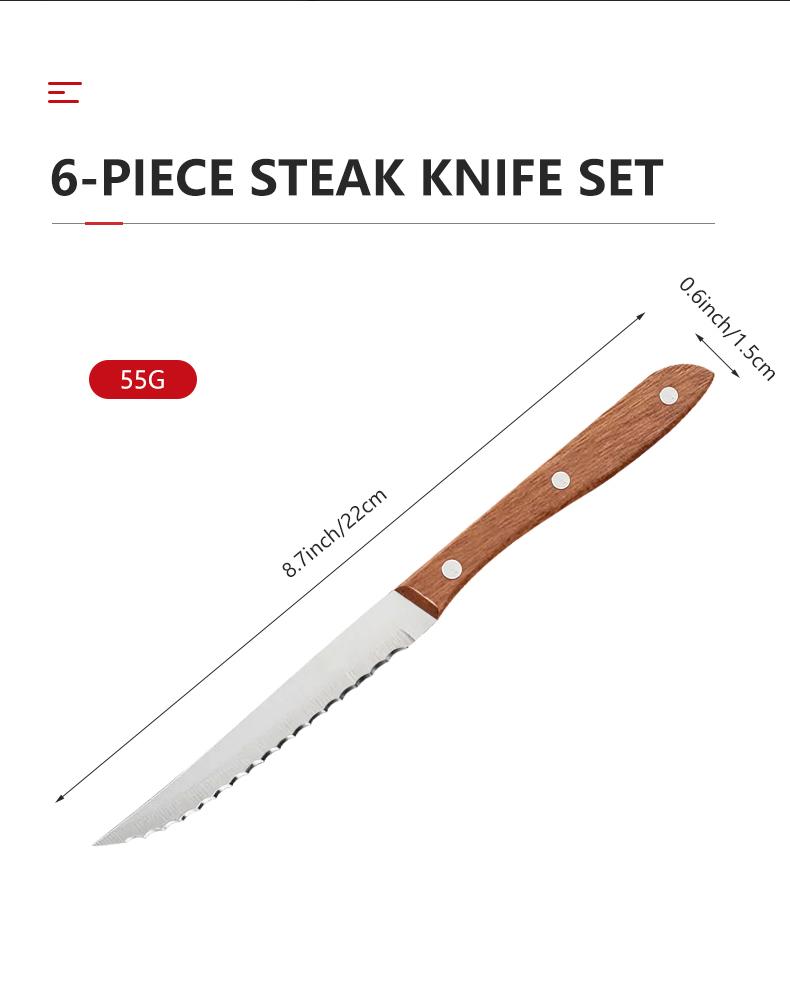 6PC Multi-Functional Kitchen Knife,BBQ,Camping Picnic,High-Quality Steel,Gift