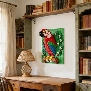 3D Parrot Puzzle Building Blocks Decor, Perfect for Home Office Display and Party Decoration, Ideal Gift for All Occasions, Crafts