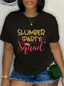 100% Cotton Slumber Party Pajama Sleepover Party T-Shirt