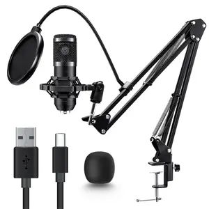 【FathersDayGift】USB Microphone, Professional 192kHz/24Bit Plug & Play PC Computer Condenser Cardioid Mic Kit with Sound Advanced Chipset, for Streaming, Podcast, Studio Recording and Games dealsforyou summerwins