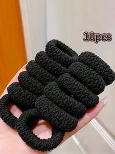 10-Pack 5cm Thick High Elastic Seamless Hair Ties for Women, Durable Ponytail Holders, Gentle on Hair, Perfect for Daily Use, Hair Scrunchie