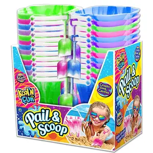 Ja-Ru 9061550 Assorted Colors Kool N Fun Plastic Pail & Scoop, 2 Piece - Pack of 48