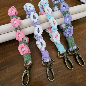 Flower Macrame Wristlet 30 Color Options