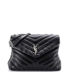 Pre-owned Yves Saint Laurent Leather Shoulder Bags Saint Laurent Loulou Shoulder Bag Matelasse Chevron Medium by Rebag