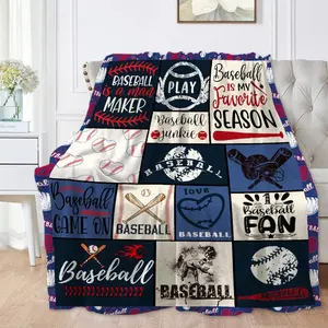 Baseball Softball Gift Blanket for Boys Girls, Boy Gift Kids Throw Blanket Gift for Child, Fluffy Cozy Soft Lightweight Blankets for Bed Office, 40x50 Inches