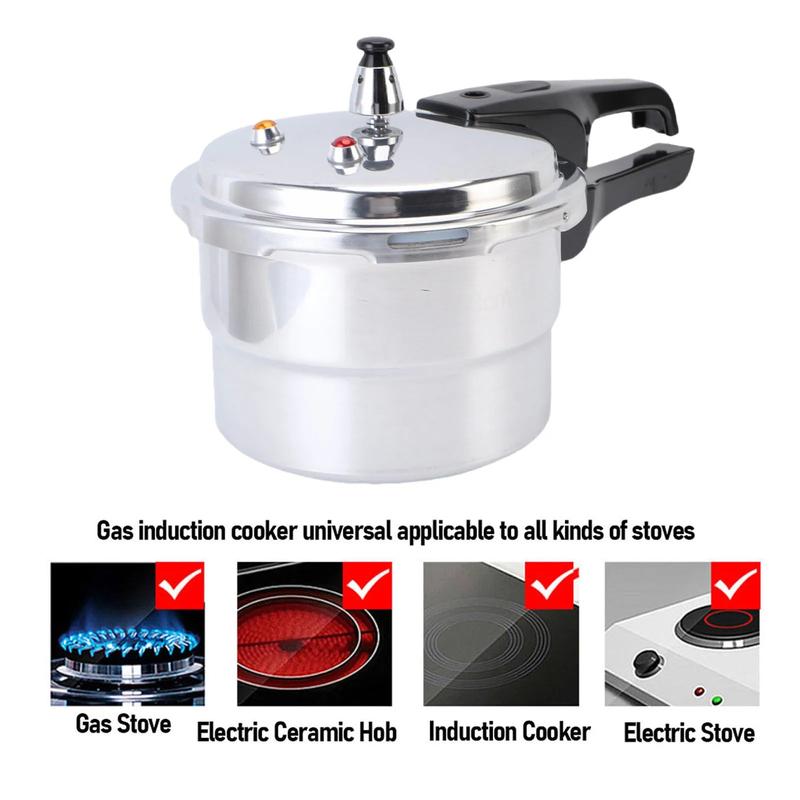 Pressure Cooker With Steam Rack for Kitchen 3L Explosion Proof Aluminium Alloy Safety Stovetop Fast Cooking Canning Cooker Pot