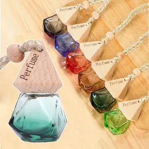Mini Hanging Car Perfume Bottle 8ml Car Diffuser Bottle Car Air Freshener Bottle Hanging Ornament Car Interior Accessories