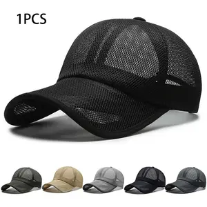 Unisex Breathable Mesh Baseball Hat, Adjustable Lightweight Sun Cap for Summer, Quick-Dry Curved Brim, Sports Outdoor Hats, Ideal for Outdoor Activities