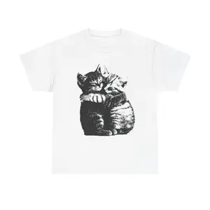 Cats Hugging graphic tee | Cat Lovers Shirt, Cute Cat Hug Design