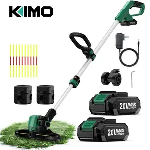 KIMO 20V Cordless 2-in-1 Grass Trimmer & Lawn Edger | Lightweight Battery Powered Garden Tool | Electric String Trimmer Edger for Home Lawn Care, Yard Maintenance & Professional Garden Use