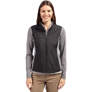 Cutter & Buck Stealth Hybrid Quilted Womens Full Zip Windbreaker Jacket