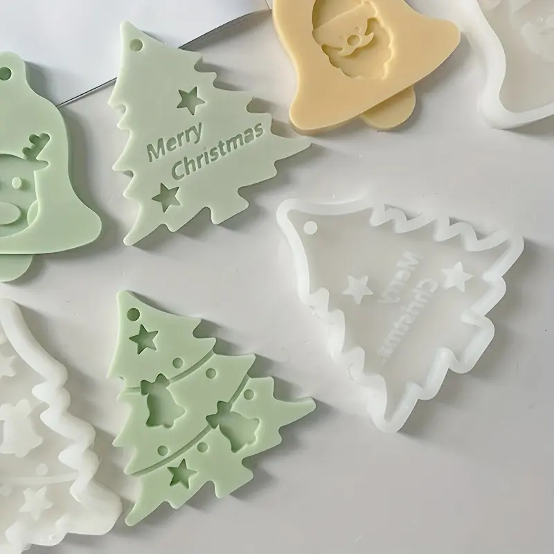 1pc Christmas Snowflake Elk  Mold, 3D Fondant Mold for DIY Pudding Chocolate Candy Desserts Gummy Handmade Soap Aromatherapy Candle Plaster Polymer Clay Ice Cube, Bakeware, Cake Decorating Supplies, Baking Supplies, Kitchen Items