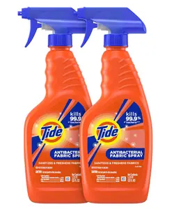 Tide Antibacterial Fabric Spray, 2 Count, 22 Fl oz Each Household Perfume Scented