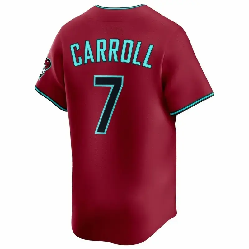 Carroll #7 Arizona Baseball Jersey 2026 – Alternate Replica Unisex Fan Jersey, Lightweight Sports Shirt for Men & Women, Game Day Baseball Apparel Gift