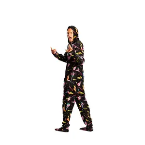Electric Guitar Printed Adult Footed Pajama Onesie
