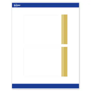 Avery Printable Rectangle Postcards, Gold Double-Dipped Edge, 4" x 6", Matte White Rectangle Postcards, Laser/Inkjet, 20ct, Great for Postcards