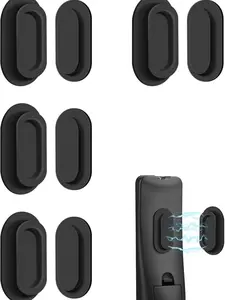 4 Pack Strong Magnetic Remote Control Holder, Self-Adhesive Silicone Remote Holder Wall Mount for TV, Fan, Air Conditioner Remote Control