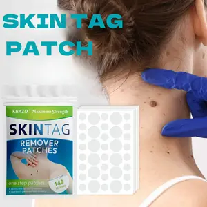 Skin Tag Patches 144pcs, Easy Peel & Stick, Comfortable All-Day Use, Single Item Pack, No Flammable Aerosols, Made in China