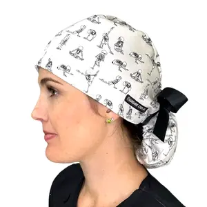 Yoga Skeletons- Ponytail Scrub Cap