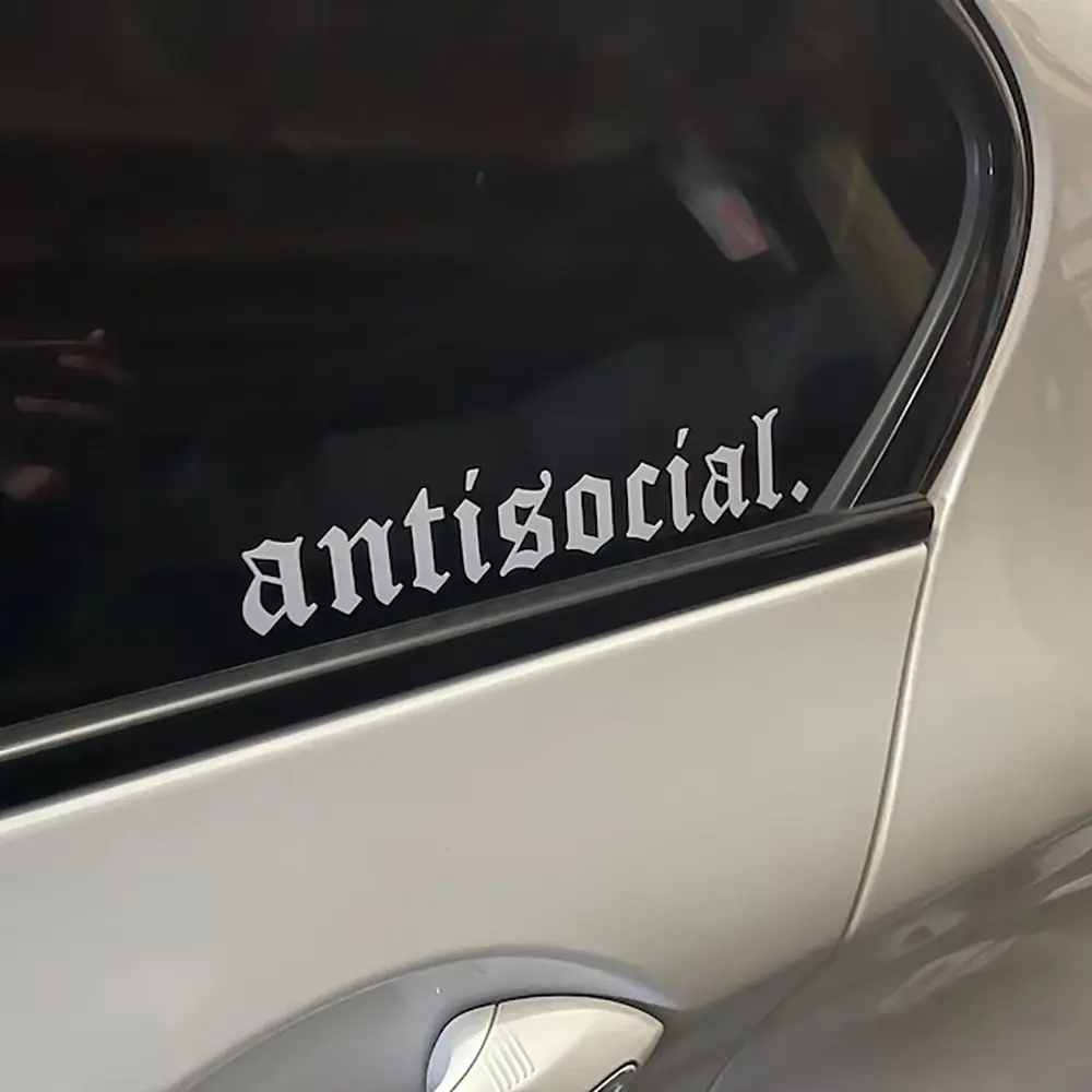 Car Styling Antisocial Decals Windshield Banner Bumper Tuning Decor Vinyl Stickers Accessories