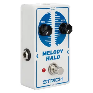 STRICH Chorus Guitar Pedal, Tutti Love Analog Chorus Effect Classic Warm, True Bypass for Electric Guitar, White and Blue, MELODY HALO