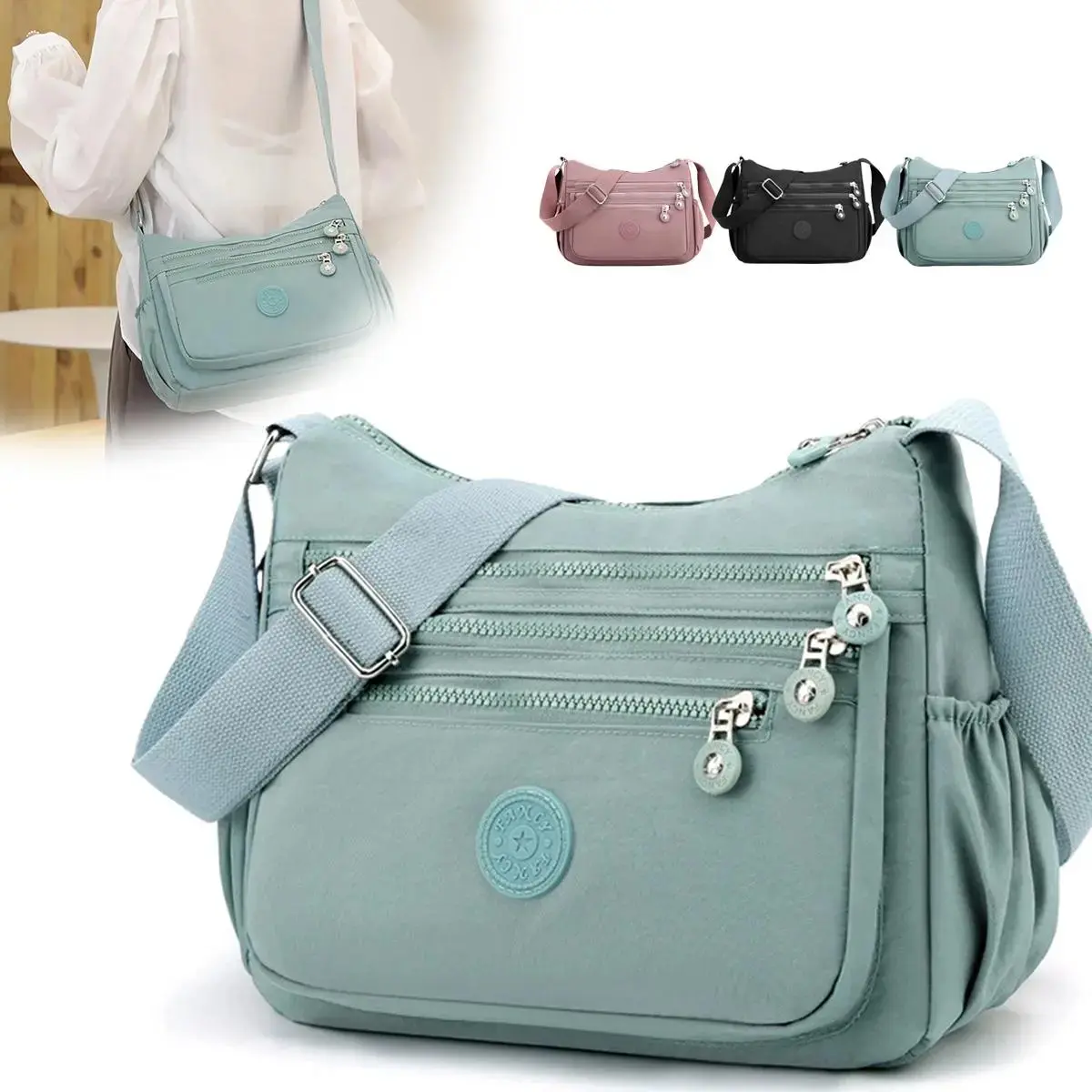 Nylon Travel Purses Anti Theft Crossbody Bag Purses for Women Waterpoof Shoulder Purse Multi-layer Pockets as gifts,Stylish, Durable — Mother's Day Gift,Birthday Gift