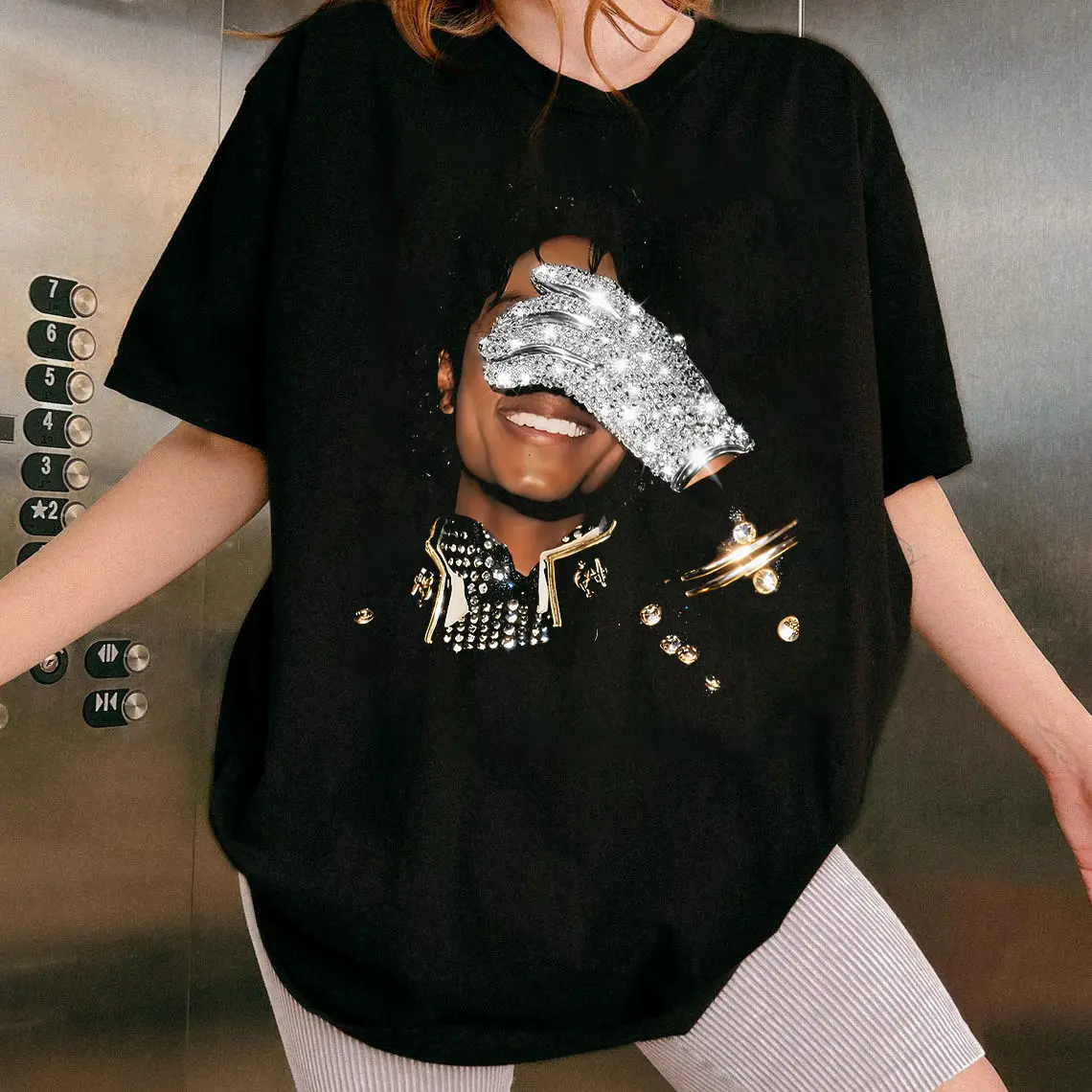 Comfort Colors Michael Jackson Glove Graphic T-Shirt Vintage 90s