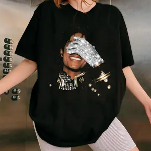 Comfort Colors Michael Jackson Glove Graphic T-Shirt Vintage 90s Tee