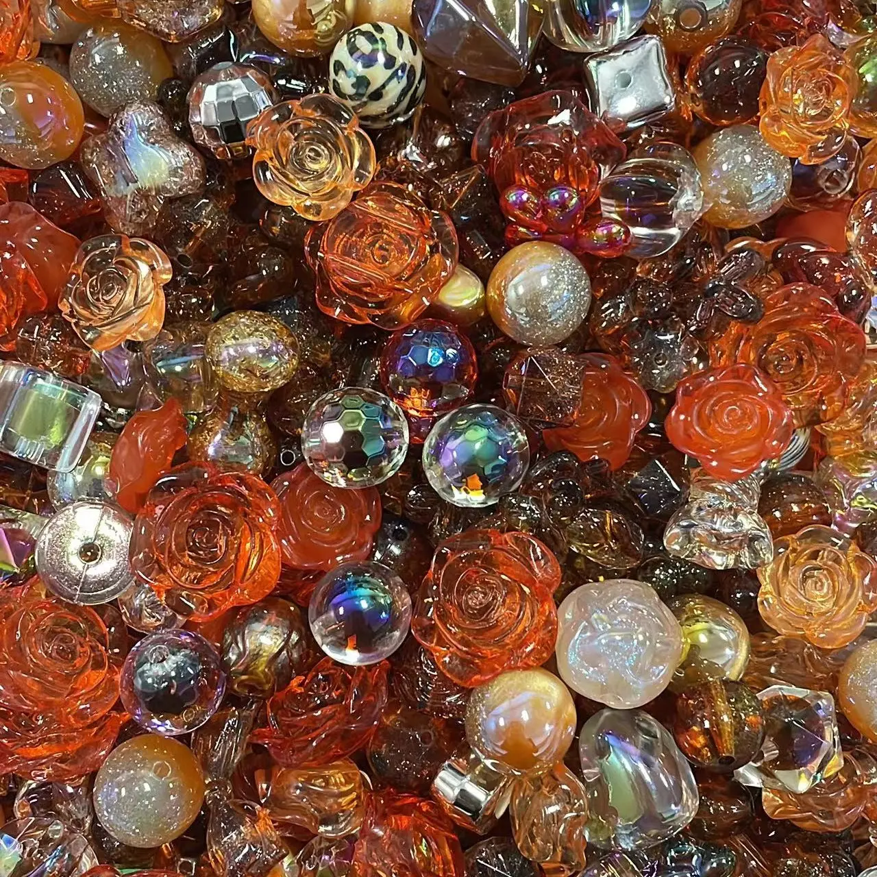 Mixed Color Beads DIY Beads for Mobile Phone Chains Backpack Chains Key Chains Adjustable Beaded Design Charm Accessory