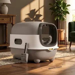 Drawer-Style Cat Litter Box, Effortless Cleaning Design for Enhanced Feline Comfort Upgrade