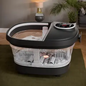 Foldable Foot Massager Spa Bathtub, Foot Spa Bathtub Massager with Heating Function, 6 Shiatsu Massage Rollers Foot Spa Relaxer, Valentine's Day Gifts for Men and Women, Best for Christmas