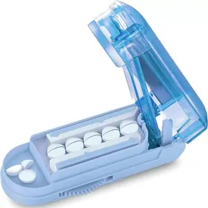 Portable Pill Cutter, 1 Count Multi-pill Cutter, Accurate Sizing Personal Medication Dispenser Box, Home Organizer for Pill, Medicine, Vitamin, Healthcare