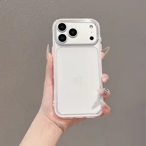 1-piece set, candy colored border, transparent jelly case, multiple colors to choose from, suitable for iPhone 17 AIR 17PRO MAX series phone cases, compatible with iPhone 11 12 13 14 15 16 series, contrasting color design, exquisite gift giving