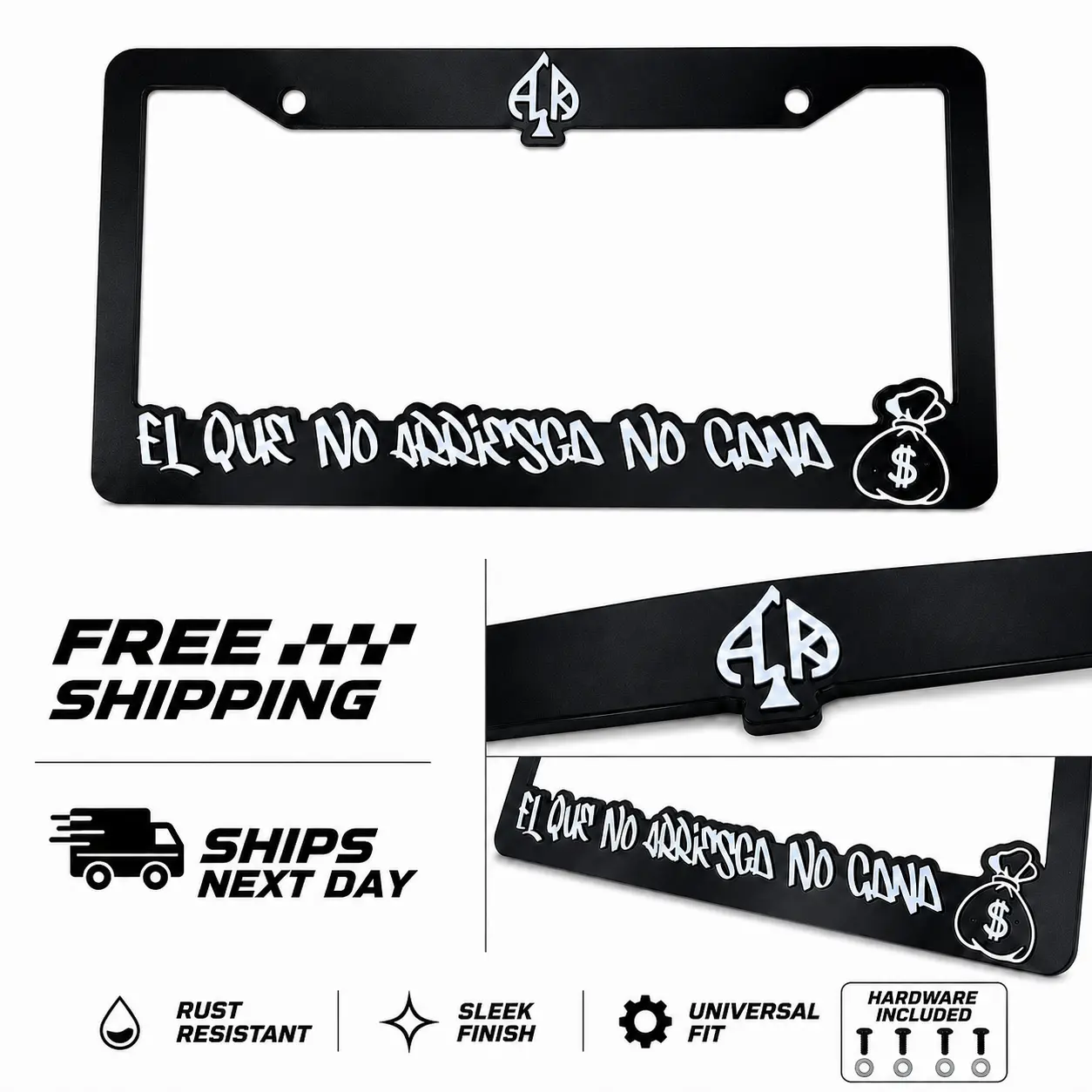 El Que No Arriesga No Gana License Plate Frame El Que No Arriesga No Gana License Plate Frame