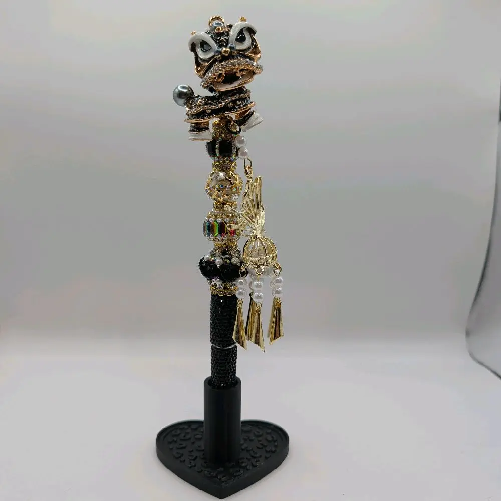 Elegant Beaded Dragon Pen with Rhinestone Accents for Stylish Writing Customizable Beadable Design and Sparkling Rhinestone Accents