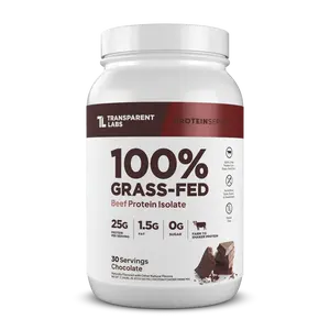 Transparent Labs Grass-Fed Beef Protein Isolate - Premium Lean Protein Supplement, 25g Dairy-Free Fitness Powder for Muscle Support