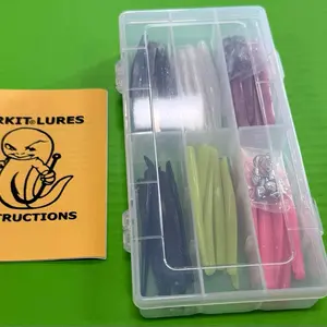 Jerkit Lure Kit with Assorted Colors and Instructions for Fishing Enthusiasts