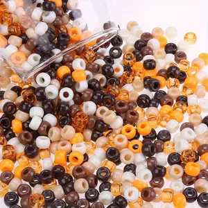 1000pcs Autumn Color Bead Set, Crystal Clear Horse Beads + Clay Polymer Spacer Beads, DIY Friendship Bracelet Kit, Bohemian Jewelry Accessories