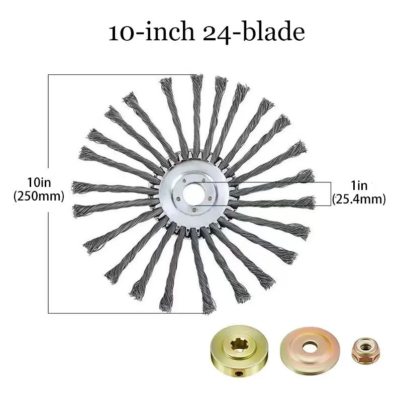 Replacement Wire Trimmer Weed Brush Cutter Attachment - Compatible with Electric & Cordless String Trimmers, Ideal for Rust Removal