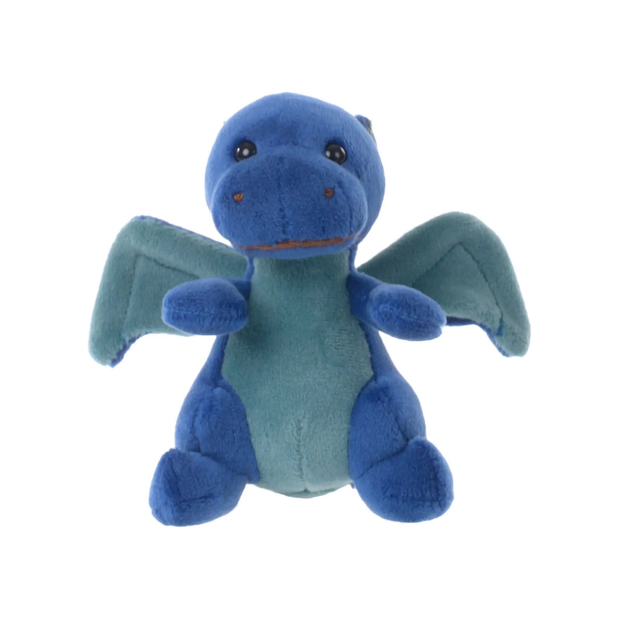 Bukowski Bears Drago 4-in Soft Plush Sapphire Dragon Keychain - Dragon Shape, Fantasy Charm, Miniature Keychain with Sparkling Eyes for Bags, Backpacks, Everyday Carry