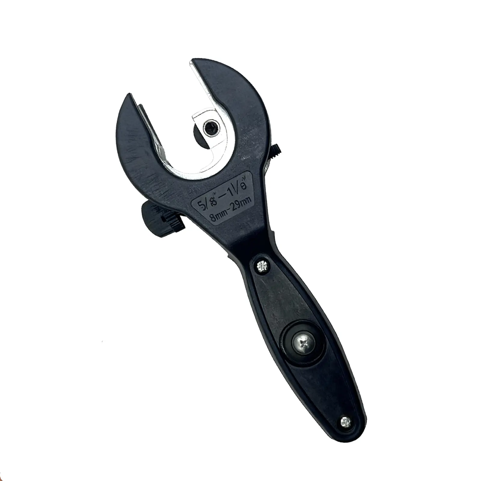 2-in-1 Ratcheting Pipe Cutter, 1-Hand Operation Plumbing Cutting Tool, Pocket-Sized, 5/16"-1-1/8" Cutting Range for Copper & PVC, Ideal for Home Repair Pros