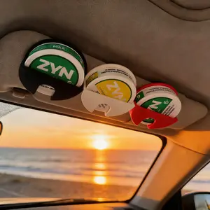 Universal Clip - On Car Visor Dip Can Holder, Compact Durable Organizer,Essential Accessory for Zyn Pouches,Gift for Boyfriends or Husbands, Also Great for Free Storage |   Perfect for Cars, Trucks, SUVs