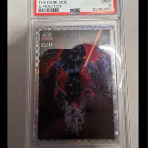 Panini 2023 Star Wars Galaxy The Dark Side X-Fractor PSA Graded 9 Mint Condition Collectible Card