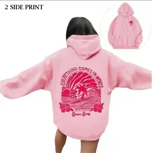 FUELEGO Pink Palm Print Hoodie for Girls 2 Side – Preppy Aesthetic  Puff T-Shirt Sweatshirt Hoodie, Gift For Her