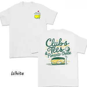 Clubs Tees and Pimento Cheese Golf Shirt for Men and Women, 2026 Augusta National Golf Club Tee, Golf Snack Lover Apparel, Lightweight Comfort Fit, Fun Golfer Gift