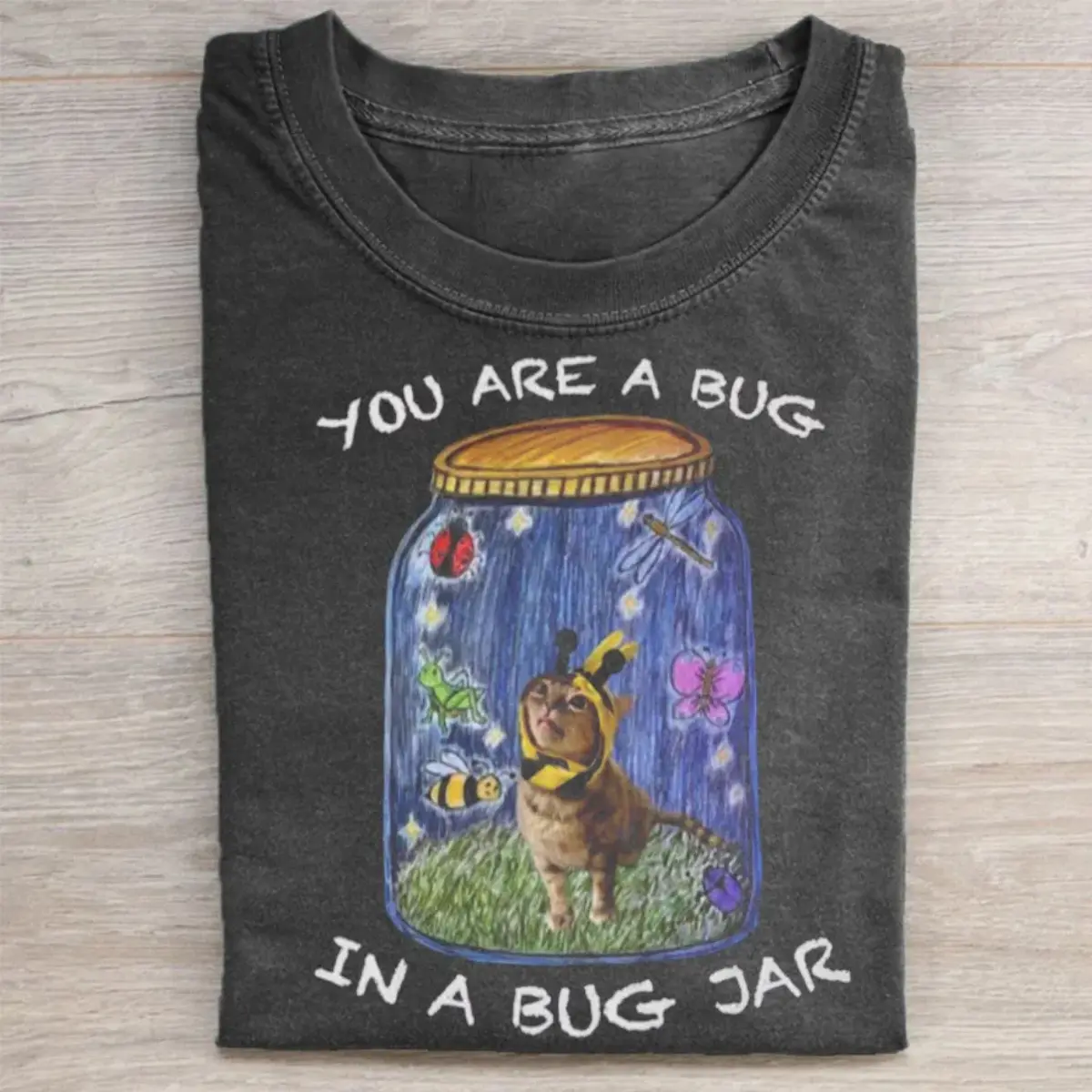 Comfort Colors Gumbus Bug Jar Shirt, You Are a Bug in a Bug Jar Tee, Funny Cat Bug Costume T-Shirt, Whimsical Meme Graphic Shirt, Cute Cat Lover Gift